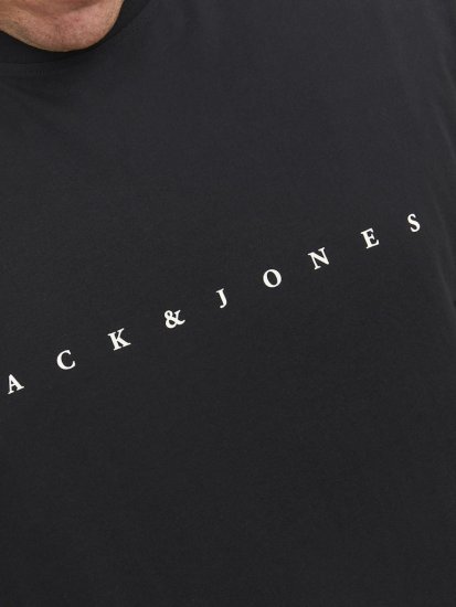 Jack & Jones STAR T-Shirt Black - Kratke Majice - Moške kratke majice za močnejše postave