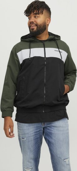 Jack & Jones RUSH Bomber Jacket with Hood Green - Jakne - Moške bunde za Močnejše Postave