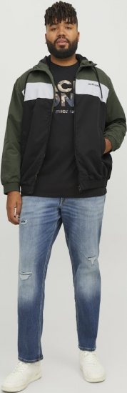 Jack & Jones RUSH Bomber Jacket with Hood Green - Jakne - Moške bunde za Močnejše Postave