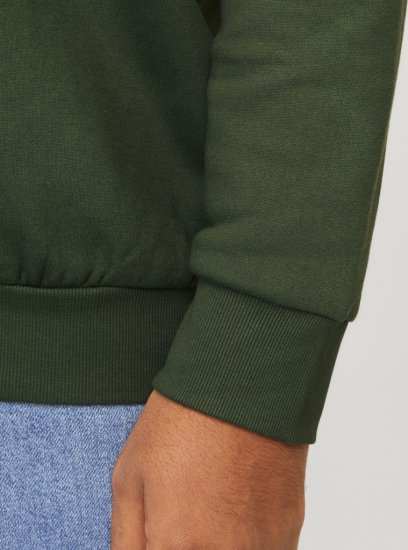 Jack & Jones 2 COL LOGO Hoodie Kombu Green - Puloverji & jopice - Moški Puloverji & Jopice za Močnejše Postave