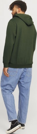 Jack & Jones 2 COL LOGO Hoodie Kombu Green - Puloverji & jopice - Moški Puloverji & Jopice za Močnejše Postave