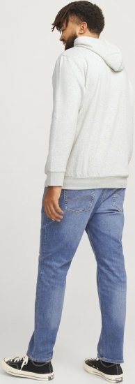 Jack & Jones 2 COL LOGO Hoodie White Melange - Puloverji & jopice - Moški Puloverji & Jopice za Močnejše Postave