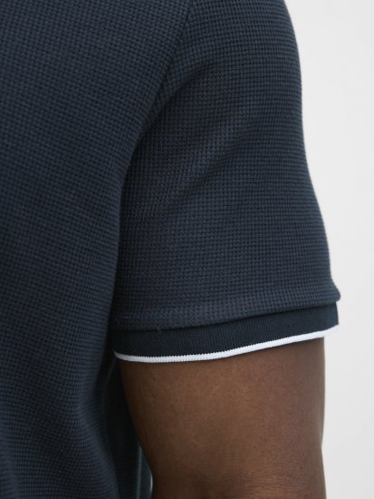 Jack & Jones AUSTIN PLAY Polo Dark Blue - Polo majice - Moške Polo Majice za Močnejše Postave