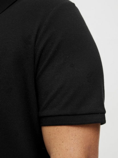 Jack & Jones AUSTIN CLASSIC Polo Black - Polo majice - Moške Polo Majice za Močnejše Postave