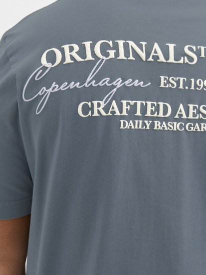 Jack & Jones Lington Crew Neck T-Shirt Grey - Kratke Majice - Moške kratke majice za močnejše postave