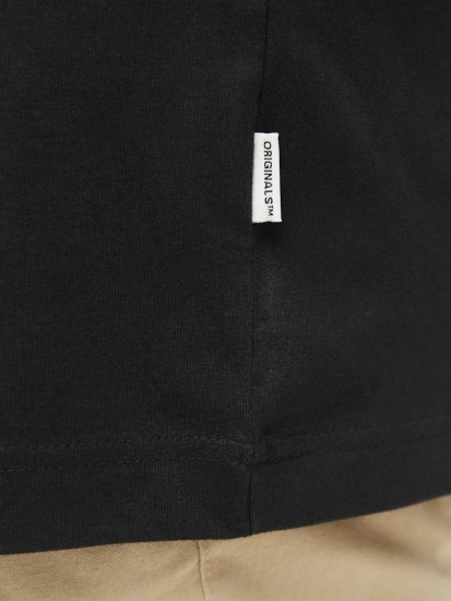 Jack & Jones Lington Crew Neck T-Shirt Black - Kratke Majice - Moške kratke majice za močnejše postave