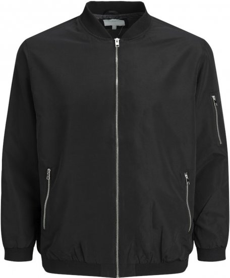 Jack & Jones RUSH Bomber Jacket Black - Jakne - Moške bunde za Močnejše Postave