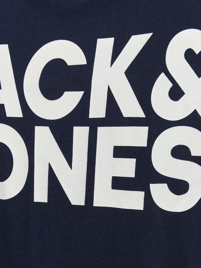 Jack & Jones CORP Logo T-Shirt Navy Blazer - Kratke Majice - Moške kratke majice za močnejše postave