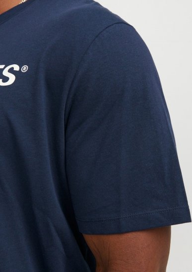 Jack & Jones Corp Logo Crew Neck T-Shirt Navy Blazer - Kratke Majice - Moške kratke majice za močnejše postave