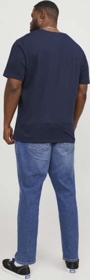 Jack & Jones Corp Logo Crew Neck T-Shirt Navy Blazer - Kratke Majice - Moške kratke majice za močnejše postave
