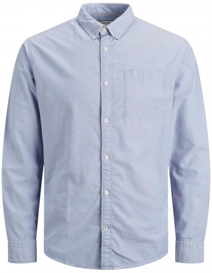 Jack & Jones OXFORD LS Shirt Cashmere Blue - Srajce - Moške srajce za Močnejše Postave