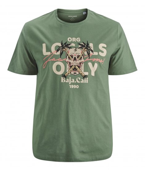 Jack & Jones Summerskull T-Shirt Sea Spray - Kratke Majice - Moške kratke majice za močnejše postave