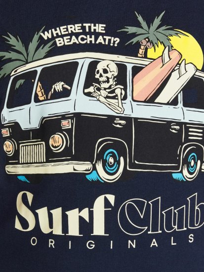 Jack & Jones Summerskull T-Shirt Navy Blazer - Kratke Majice - Moške kratke majice za močnejše postave