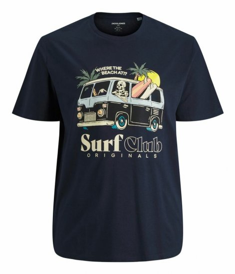 Jack & Jones Summerskull T-Shirt Navy Blazer - Kratke Majice - Moške kratke majice za močnejše postave