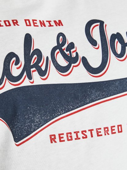 Jack & Jones JJELOGO TEE White - Kratke Majice - Moške kratke majice za močnejše postave