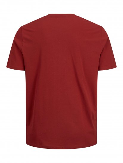 Jack & Jones JJELOGO TEE Red - Kratke Majice - Moške kratke majice za močnejše postave