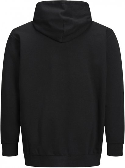 Jack & Jones CORP LOGO Large Print Hoodie Black - Puloverji & jopice - Moški Puloverji & Jopice za Močnejše Postave