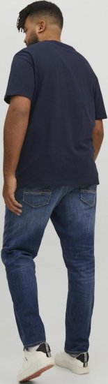 Jack & Jones CORP Logo T-Shirt Navy/PLAY 4 - Kratke Majice - Moške kratke majice za močnejše postave