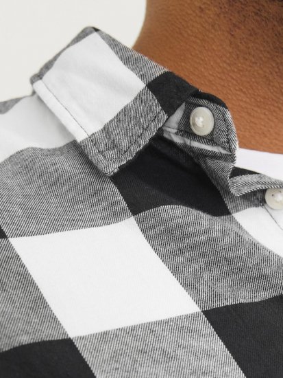 Jack & Jones Gingham L/S Shirt Whisper White - Srajce - Moške srajce za Močnejše Postave