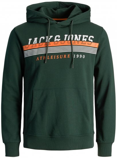 Jack & Jones JJIRON Hoodie Green - Puloverji & jopice - Moški Puloverji & Jopice za Močnejše Postave