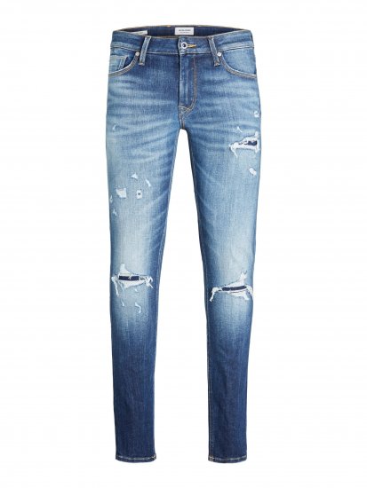 Jack & Jones JJIGLENN JJSEAL Blue Denim Jeans - Kavbojke & hlače - Moške Kavbojke in Hlače za Močnejše Postave