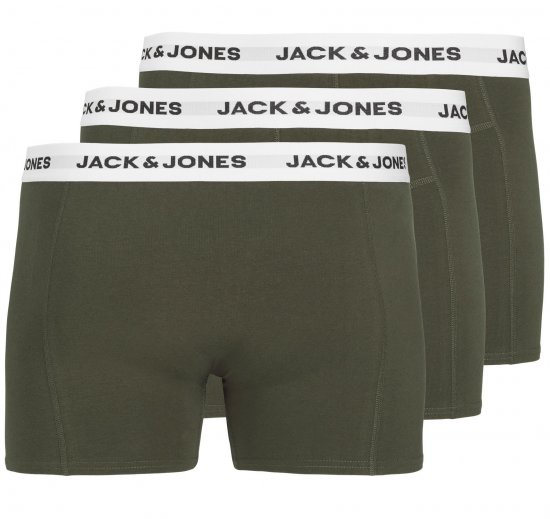 Jack & Jones JACBASIC Boxers 3-pack Green - Spodnje perilo & kopalne hlače - Moško Spodnje Perilo za močnejše postave