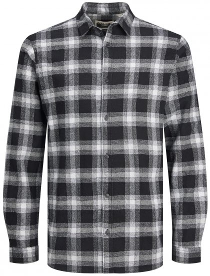  Jack & Jones JCOBERG SHIRT Grey - Srajce - Moške srajce za Močnejše Postave