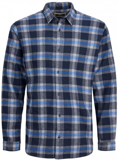 Jack & Jones JCOBERG SHIRT Blue - Srajce - Moške srajce za Močnejše Postave