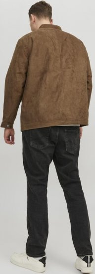Jack & Jones Rocky Urban Rider Leather Jacket Brown - Jakne - Moške bunde za Močnejše Postave