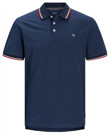 Jack & Jones JPRWINBLU Poloshirt Navy Blazer - Polo majice - Moške Polo Majice za Močnejše Postave