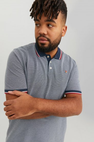 Jack & Jones JPRWINBLU Poloshirt Mood Indigo - Polo majice - Moške Polo Majice za Močnejše Postave