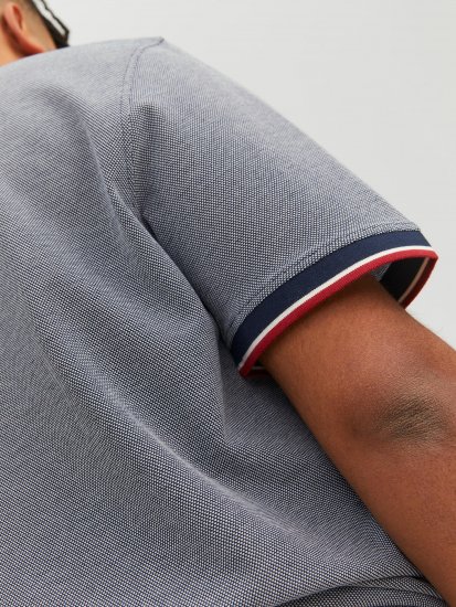 Jack & Jones JPRWINBLU Poloshirt Mood Indigo - Polo majice - Moške Polo Majice za Močnejše Postave