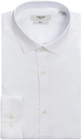 Jack & Jones CARDIFF Dress Shirt White - Srajce - Moške srajce za Močnejše Postave