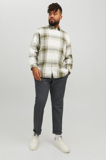 Jack & Jones JORJOSHUA Checked Shirt Dusty Olive - Srajce - Moške srajce za Močnejše Postave