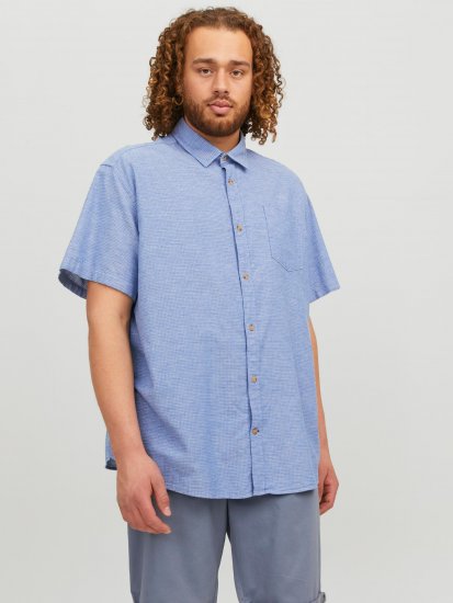 Jack & Jones JORABEL Casual Shirt Ensign Blue - Srajce - Moške srajce za Močnejše Postave