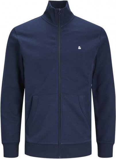 Jack & Jones PAULOS Turtleneck Zip Sweatshirt Navy Blazer - Puloverji & jopice - Moški Puloverji & Jopice za Močnejše Postave