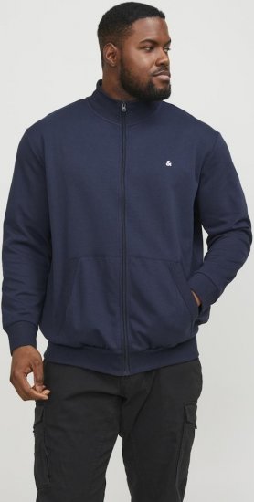 Jack & Jones PAULOS Turtleneck Zip Sweatshirt Navy Blazer - Puloverji & jopice - Moški Puloverji & Jopice za Močnejše Postave