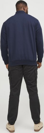 Jack & Jones PAULOS Turtleneck Zip Sweatshirt Navy Blazer - Puloverji & jopice - Moški Puloverji & Jopice za Močnejše Postave