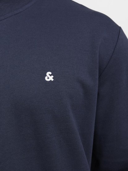 Jack & Jones PAULOS Turtleneck Zip Sweatshirt Navy Blazer - Puloverji & jopice - Moški Puloverji & Jopice za Močnejše Postave