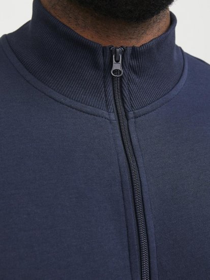 Jack & Jones PAULOS Turtleneck Zip Sweatshirt Navy Blazer - Puloverji & jopice - Moški Puloverji & Jopice za Močnejše Postave