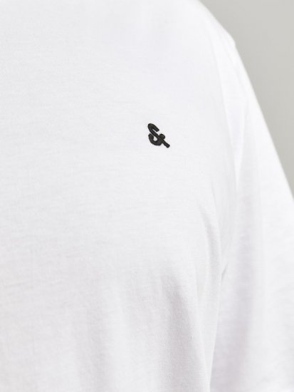 Jack & Jones PAULOS T-Shirt White - Kratke Majice - Moške kratke majice za močnejše postave