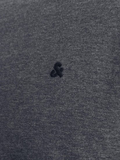 Jack & Jones PAULOS T-Shirt Dark Grey Melange - Kratke Majice - Moške kratke majice za močnejše postave