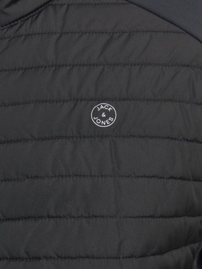Jack & Jones MULTI SET-IN Sleeves Quilted Jacket With Collar Black - Jakne - Moške bunde za Močnejše Postave