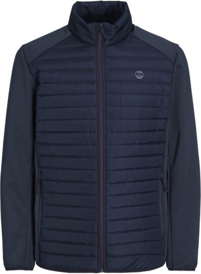 Jack & Jones MULTI SET-IN Sleeves Quilted Jacket With Collar Navy Blazer - Jakne - Moške bunde za Močnejše Postave