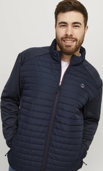 Jack & Jones MULTI SET-IN Sleeves Quilted Jacket With Collar Navy Blazer - Jakne - Moške bunde za Močnejše Postave