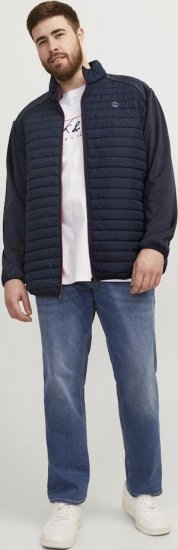 Jack & Jones MULTI SET-IN Sleeves Quilted Jacket With Collar Navy Blazer - Jakne - Moške bunde za Močnejše Postave