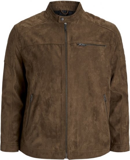 Jack & Jones ROCKY Jacket Brown - Jakne - Moške bunde za Močnejše Postave