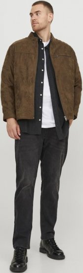 Jack & Jones ROCKY Jacket Brown - Jakne - Moške bunde za Močnejše Postave