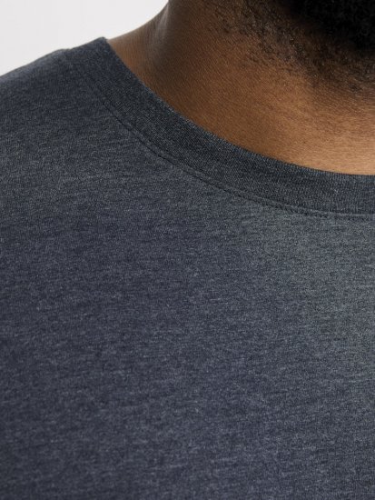 Jack & Jones ORGANIC T-Shirt Navy Blazer/Melange - Kratke Majice - Moške kratke majice za močnejše postave