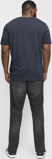 Jack & Jones ORGANIC T-Shirt Navy Blazer/Melange - Kratke Majice - Moške kratke majice za močnejše postave